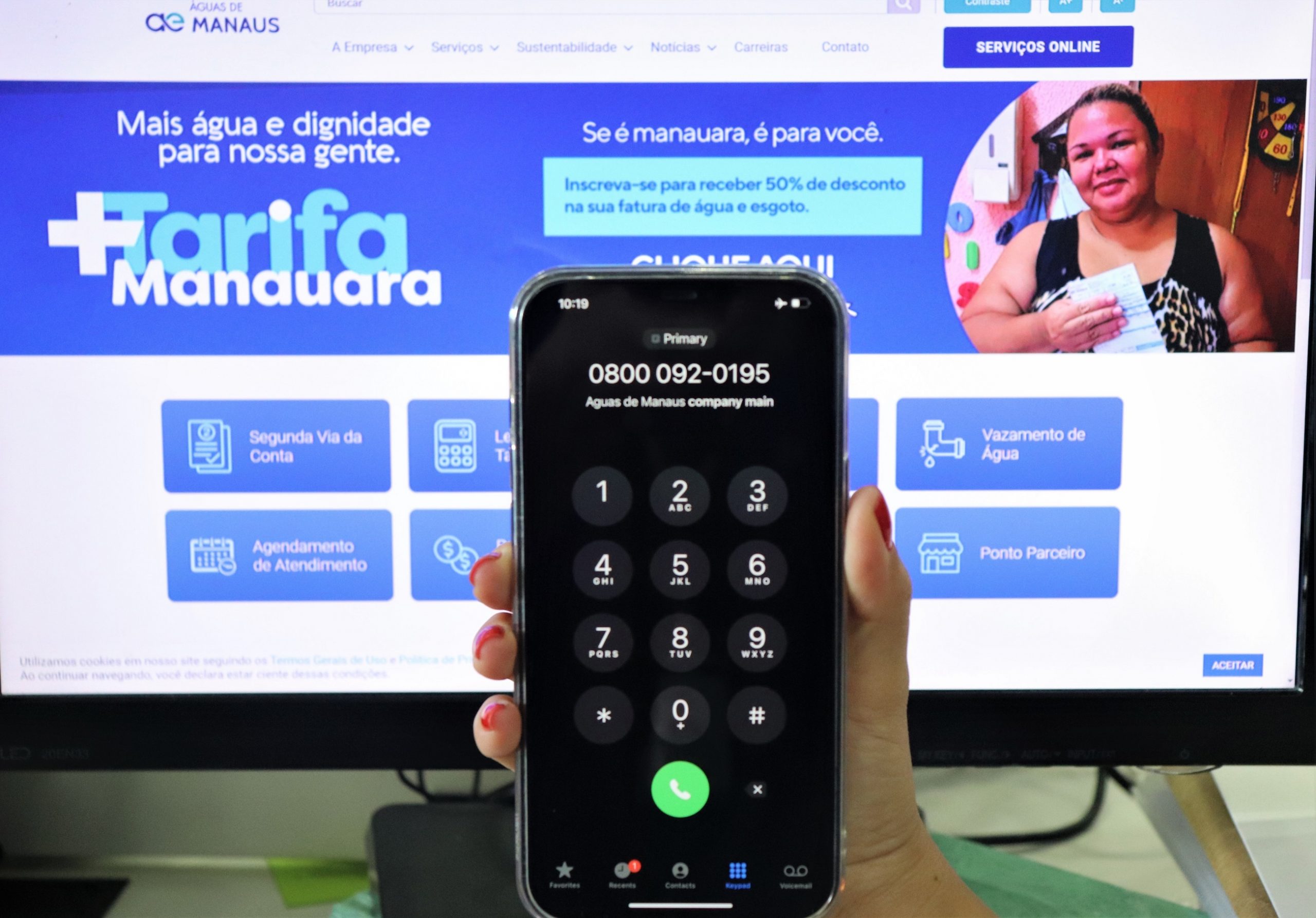 Águas de Manaus unifica número de atendimento de 0800 e Whatsapp para facilitar a solicitação de serviços pela população