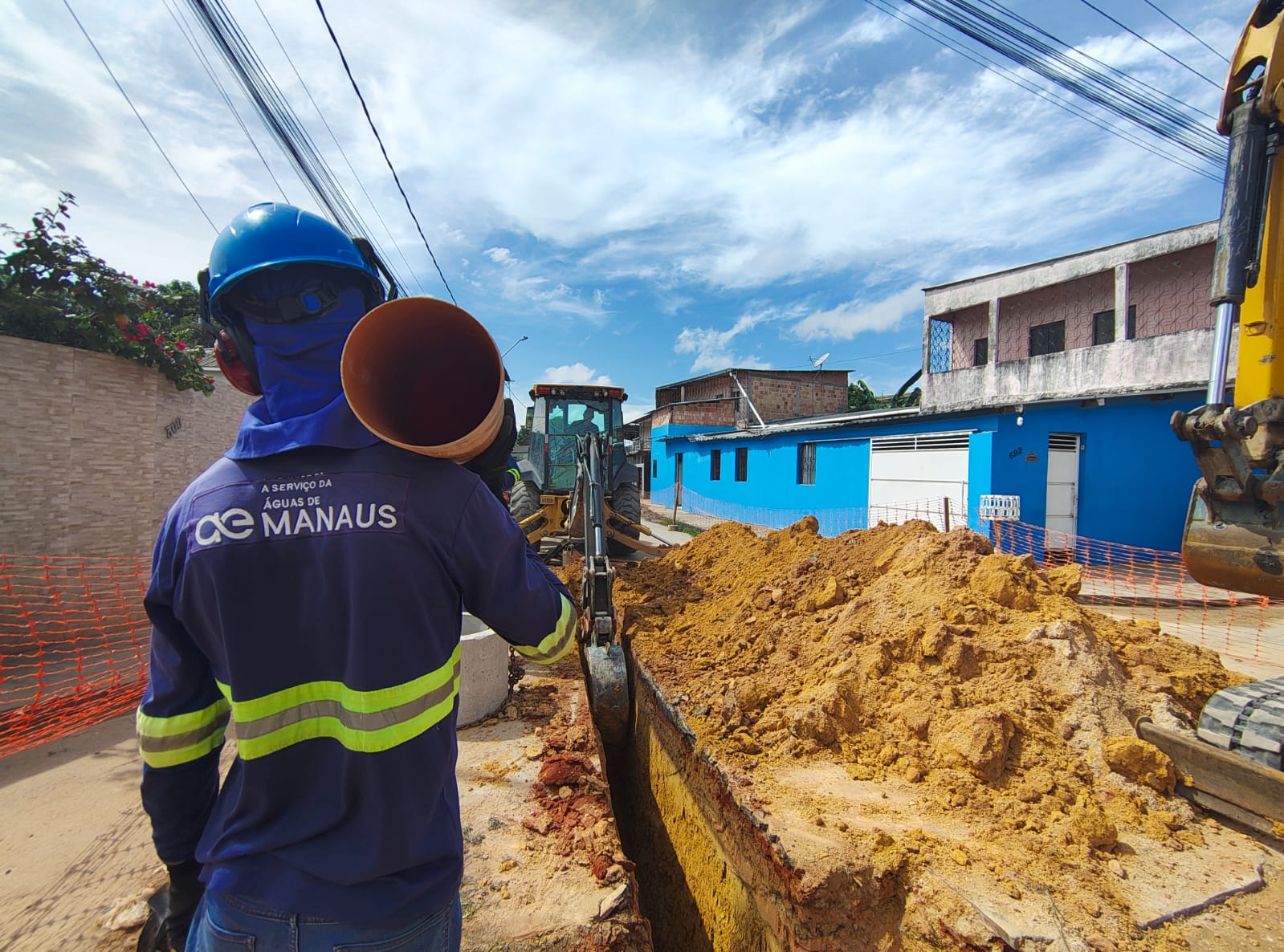 Águas de Manaus intensifica obras de esgotamento sanitário em 17 áreas da cidade; Confira
